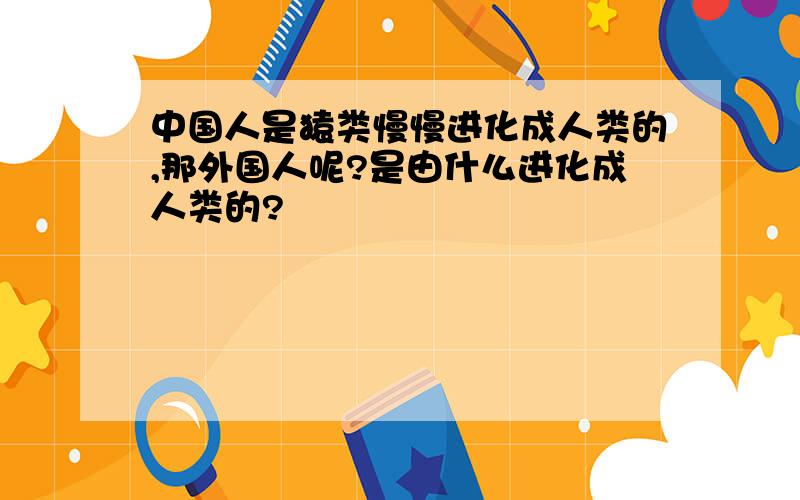 中国人是猿类慢慢进化成人类的,那外国人呢?是由什么进化成人类的?