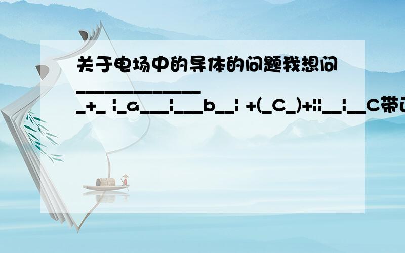 关于电场中的导体的问题我想问_____________ _+_ |_a___|___b__| +(_C_)+||__|__C带正电1 用手接触AB导体后会有什么现象产生 为什么2 先将AB分开再移开C 和先将C 移开 再 分开AB 有什么不同