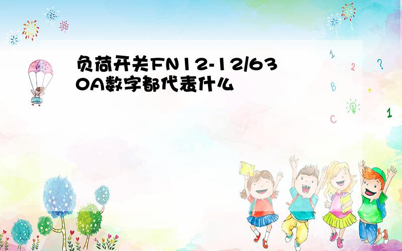 负荷开关FN12-12/630A数字都代表什么