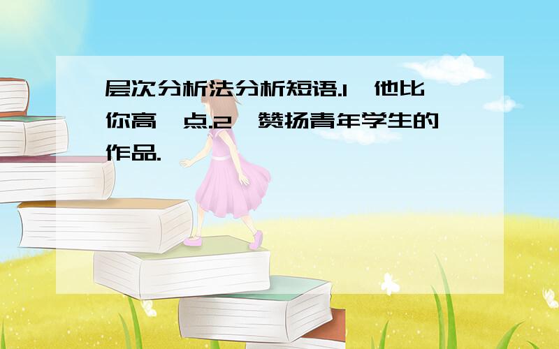 层次分析法分析短语.1、他比你高一点.2、赞扬青年学生的作品.