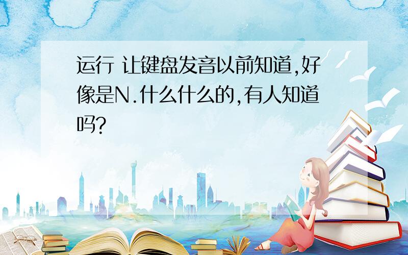 运行 让键盘发音以前知道,好像是N.什么什么的,有人知道吗?