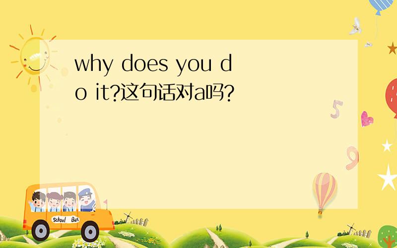 why does you do it?这句话对a吗?