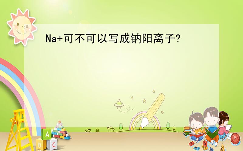 Na+可不可以写成钠阳离子?