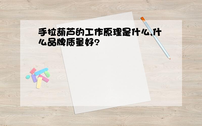 手拉葫芦的工作原理是什么,什么品牌质量好?