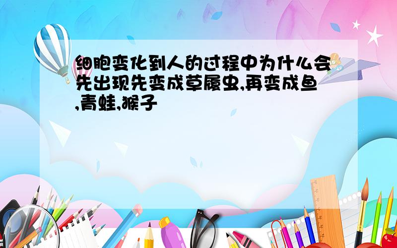 细胞变化到人的过程中为什么会先出现先变成草履虫,再变成鱼,青蛙,猴子