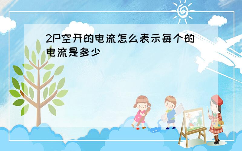 2P空开的电流怎么表示每个的电流是多少