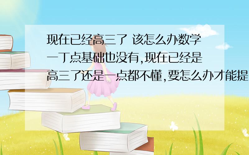 现在已经高三了 该怎么办数学一丁点基础也没有,现在已经是高三了还是一点都不懂,要怎么办才能提高一点呢?