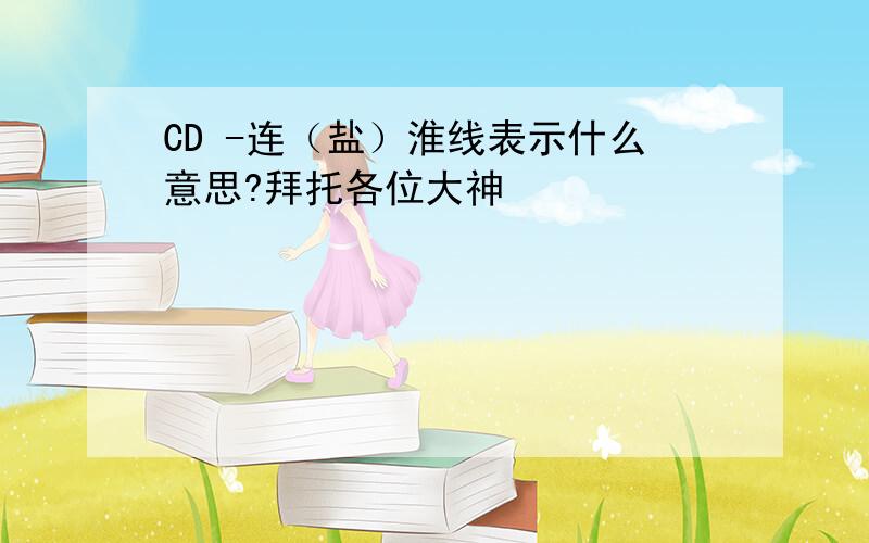 CD -连（盐）淮线表示什么意思?拜托各位大神