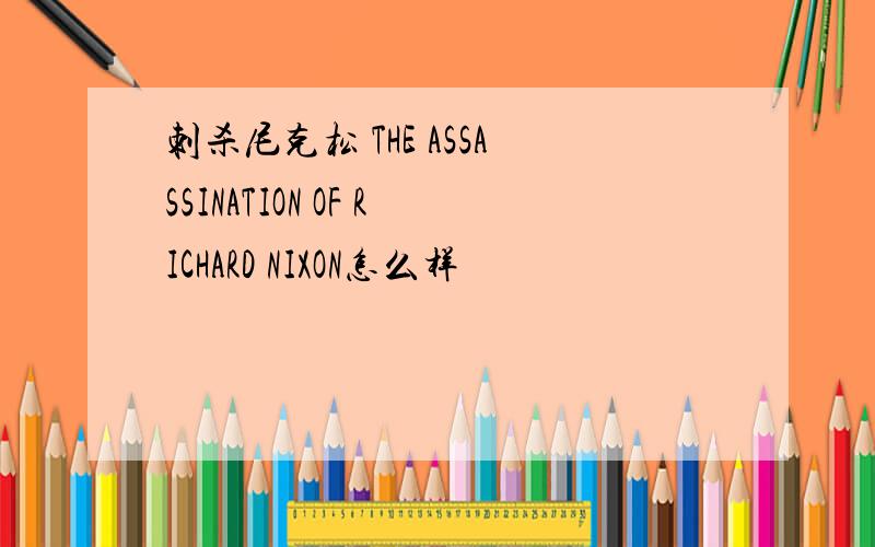 刺杀尼克松 THE ASSASSINATION OF RICHARD NIXON怎么样