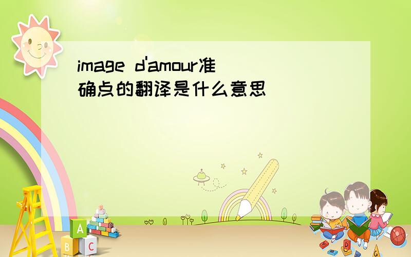 image d'amour准确点的翻译是什么意思