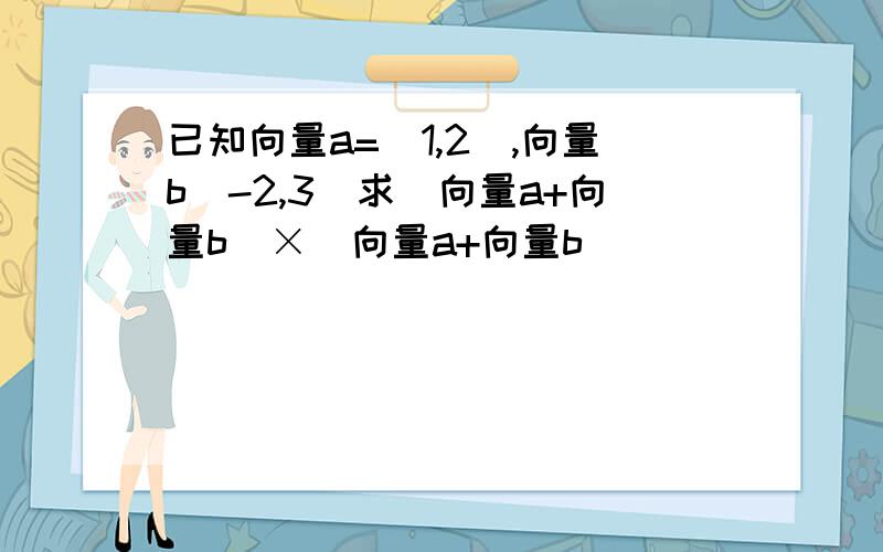 已知向量a=(1,2),向量b(-2,3)求(向量a+向量b)×(向量a+向量b)