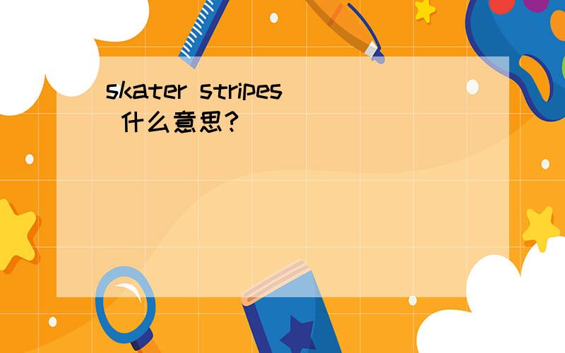 skater stripes 什么意思?