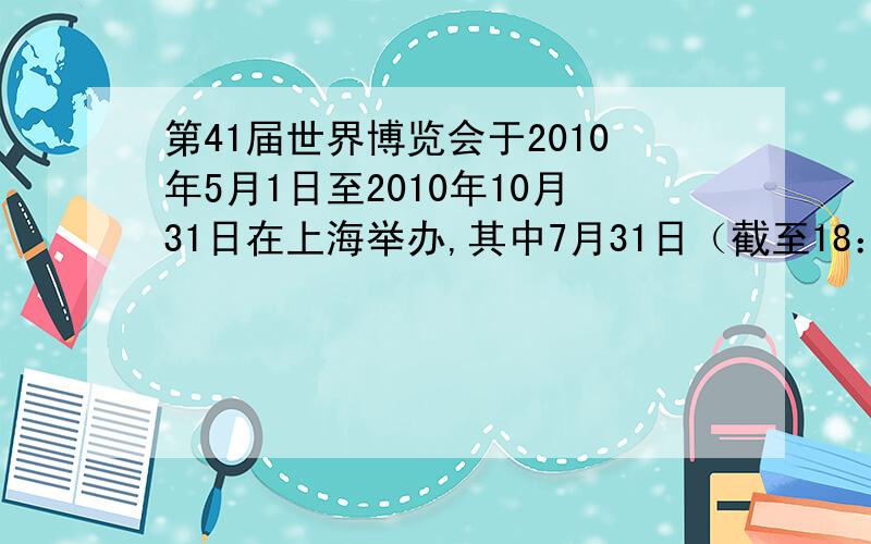 第41届世界博览会于2010年5月1日至2010年10月31日在上海举办,其中7月31日（截至18：00）,经后滩、上南路、长青路、高科西路入园游客人数如图所示：（高科西路,5.3万人   Δ8.2﹪、后滩,8.3万人