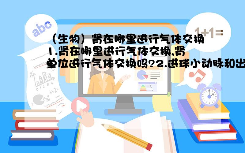 （生物）肾在哪里进行气体交换1.肾在哪里进行气体交换,肾单位进行气体交换吗?2.进球小动脉和出球小动脉中流的是动脉血,那么在肾小管的毛细血管后的肾静脉流的是什么血?（动脉血还是