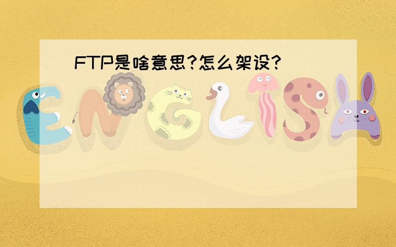 FTP是啥意思?怎么架设?