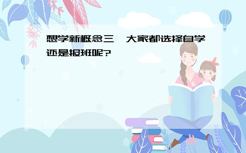 想学新概念三,大家都选择自学还是报班呢?