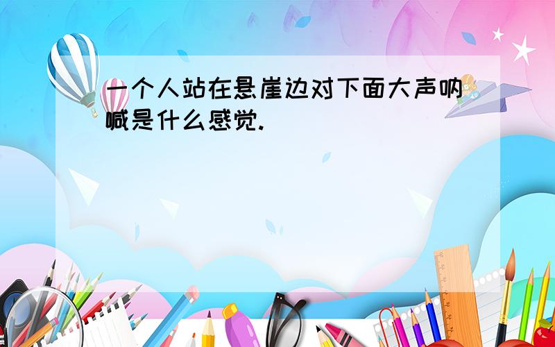 一个人站在悬崖边对下面大声呐喊是什么感觉.