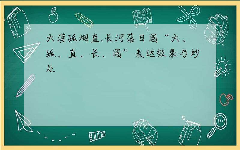 大漠孤烟直,长河落日圆“大、孤、直、长、圆”表达效果与妙处