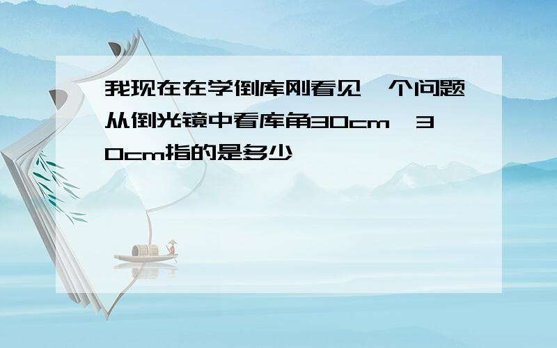 我现在在学倒库刚看见一个问题从倒光镜中看库角30cm,30cm指的是多少