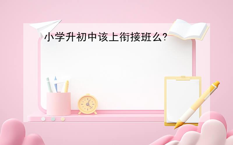 小学升初中该上衔接班么?