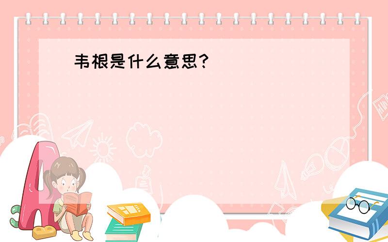 韦根是什么意思?