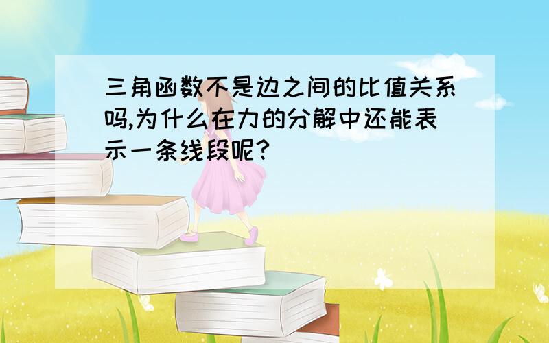 三角函数不是边之间的比值关系吗,为什么在力的分解中还能表示一条线段呢?