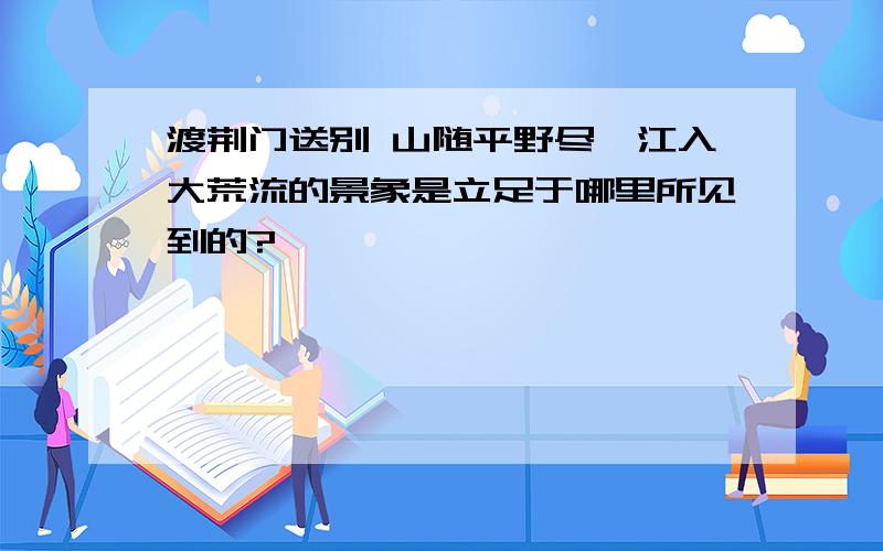 渡荆门送别 山随平野尽,江入大荒流的景象是立足于哪里所见到的?