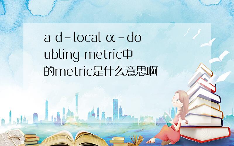 a d-local α-doubling metric中的metric是什么意思啊