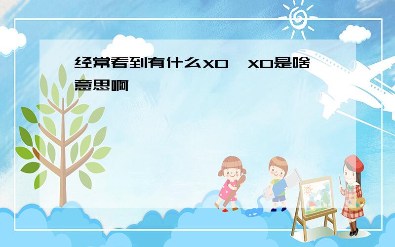 经常看到有什么XO,XO是啥意思啊