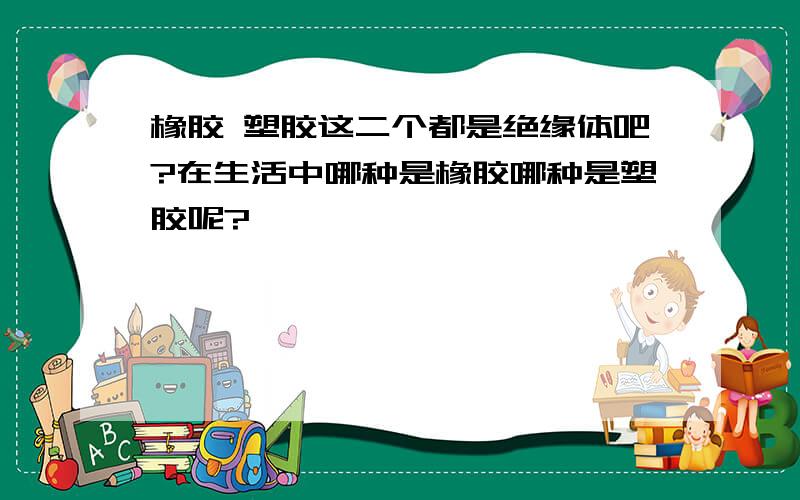 橡胶 塑胶这二个都是绝缘体吧?在生活中哪种是橡胶哪种是塑胶呢?