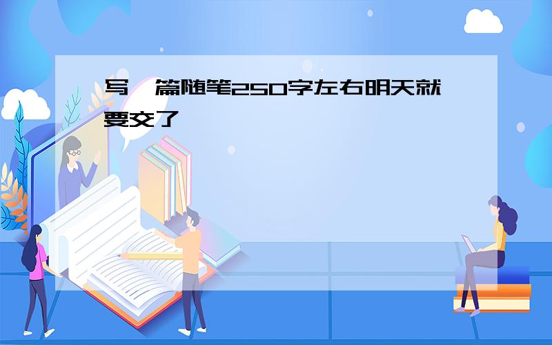 写一篇随笔250字左右明天就要交了