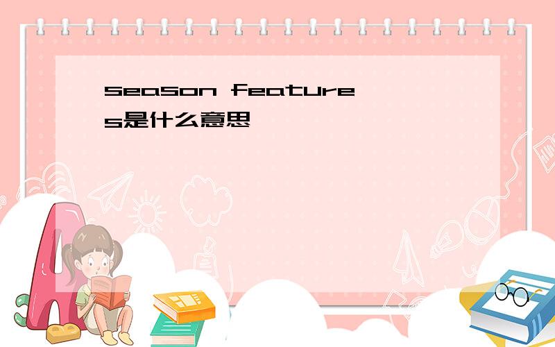 season features是什么意思