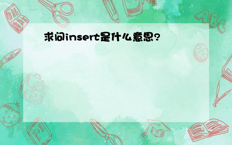 求问insert是什么意思?