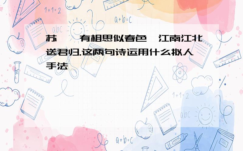 苏轼惟有相思似春色,江南江北送君归.这两句诗运用什么拟人手法