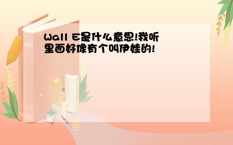 Wall E是什么意思!我听里面好像有个叫伊娃的!