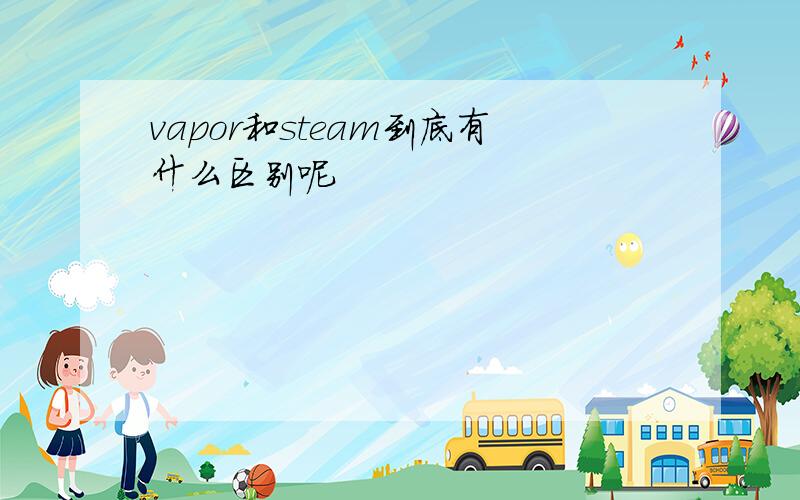 vapor和steam到底有什么区别呢