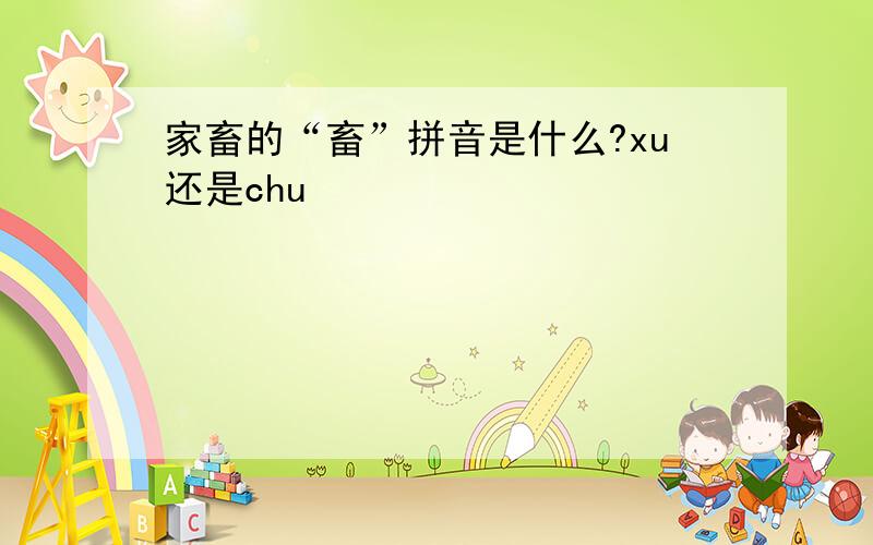 家畜的“畜”拼音是什么?xu还是chu