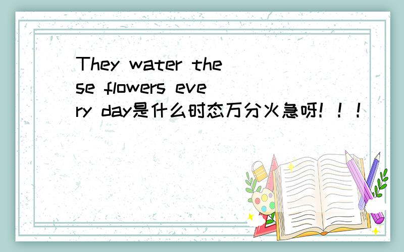 They water these flowers every day是什么时态万分火急呀！！！