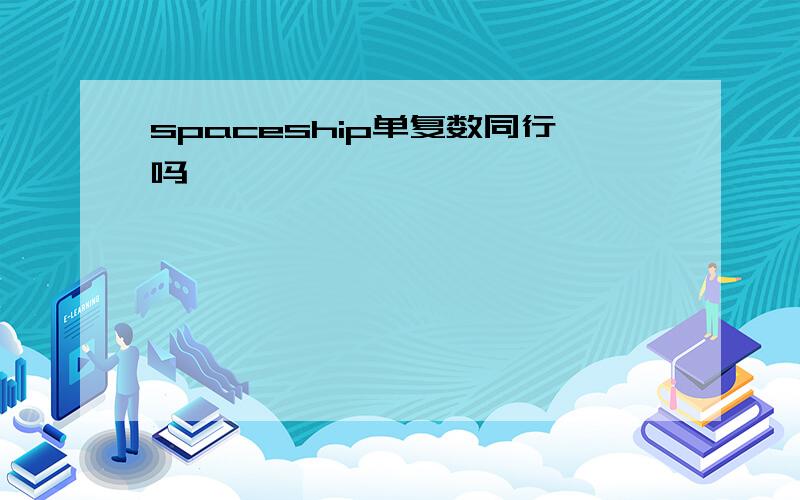 spaceship单复数同行吗