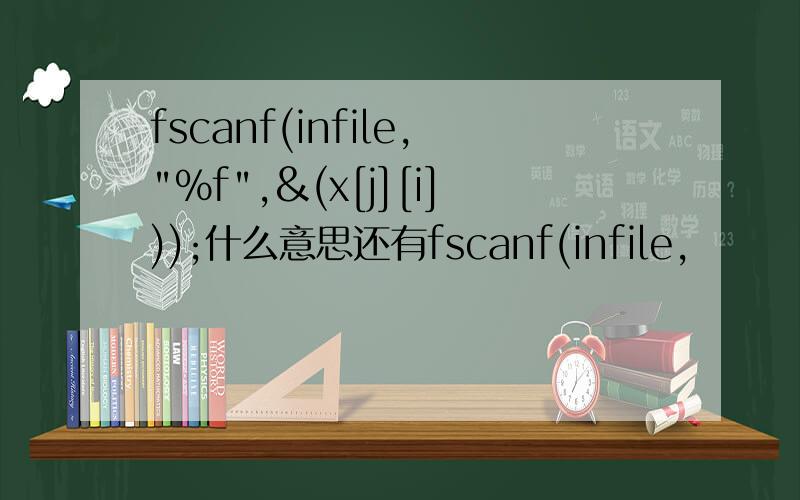 fscanf(infile,