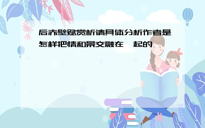 后赤壁赋赏析请具体分析作者是怎样把情和景交融在一起的