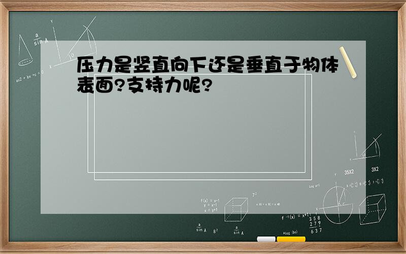 压力是竖直向下还是垂直于物体表面?支持力呢?