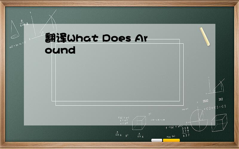 翻译What Does Around