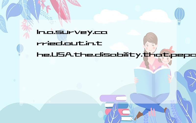 In.a.survey.carried.out.in.the.USA.the.disability.that.pepole.most.dreaded.was.being.blind