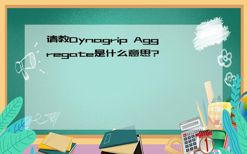 请教Dynagrip Aggregate是什么意思?