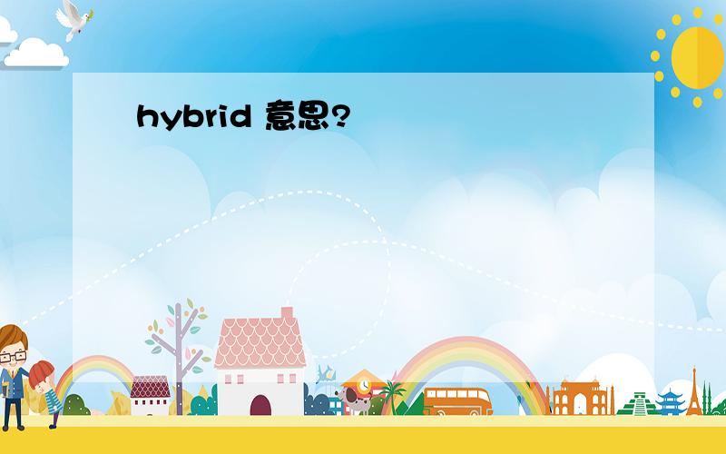 hybrid 意思?