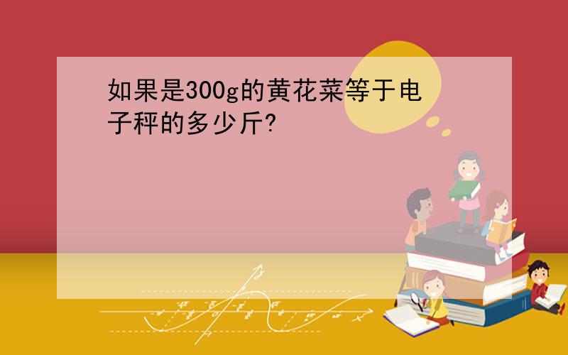 如果是300g的黄花菜等于电子秤的多少斤?