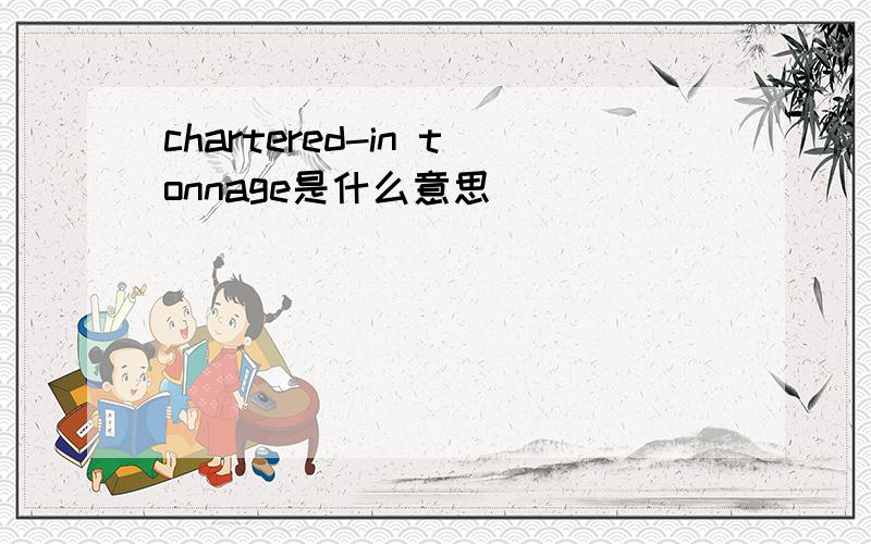 chartered-in tonnage是什么意思