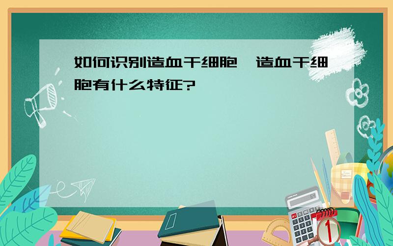 如何识别造血干细胞,造血干细胞有什么特征?