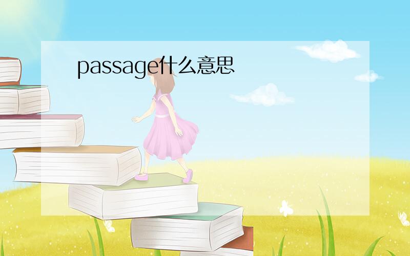 passage什么意思